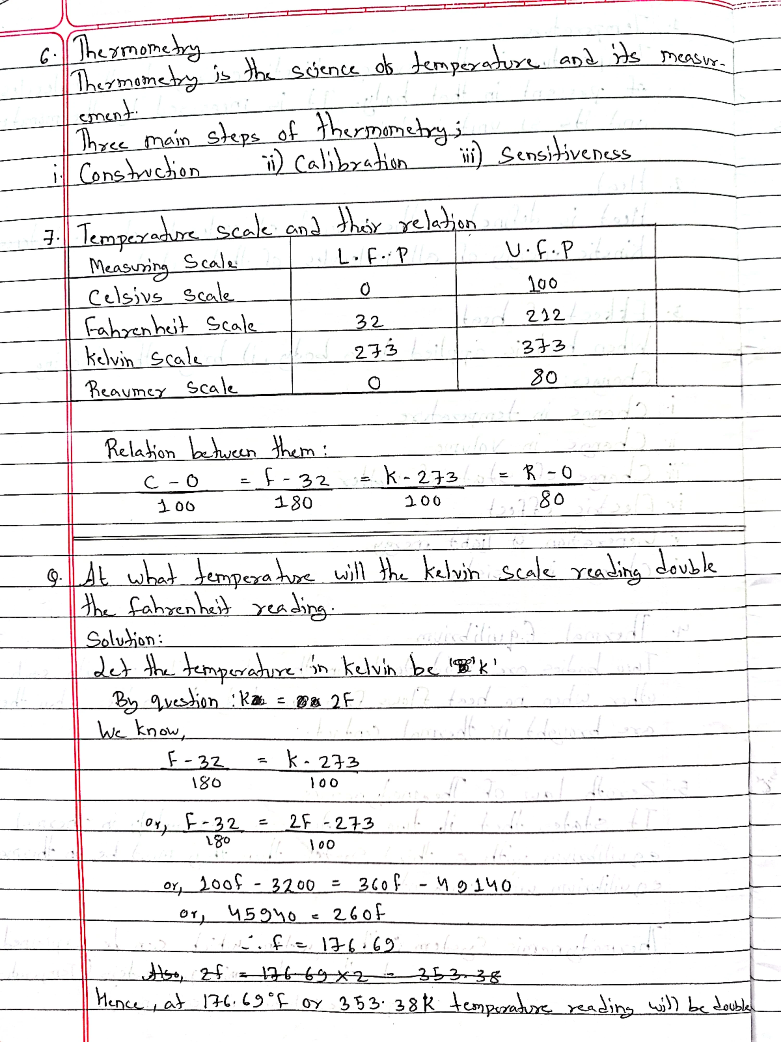 Class 11 Physics Heat and Temperature Notes [Latest Handwritten Notes]