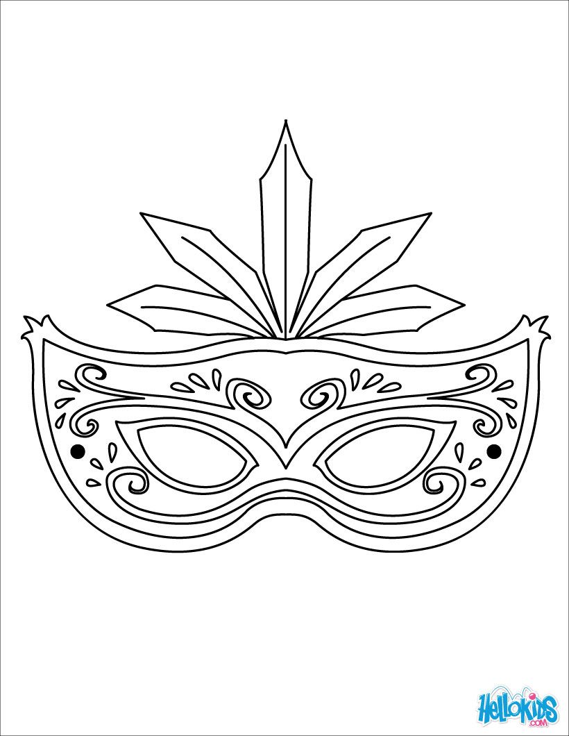 Masks Coloring Pages 9 Online