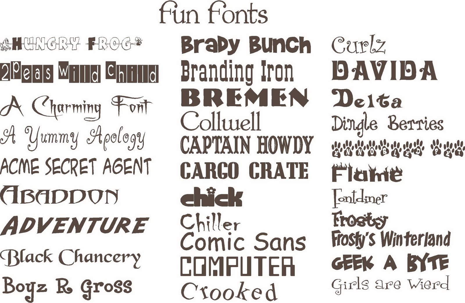 Simply Beautiful Fun Fonts 