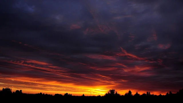 Pôr do Sol, Céu, Nuvens, Tarde, Entardecer