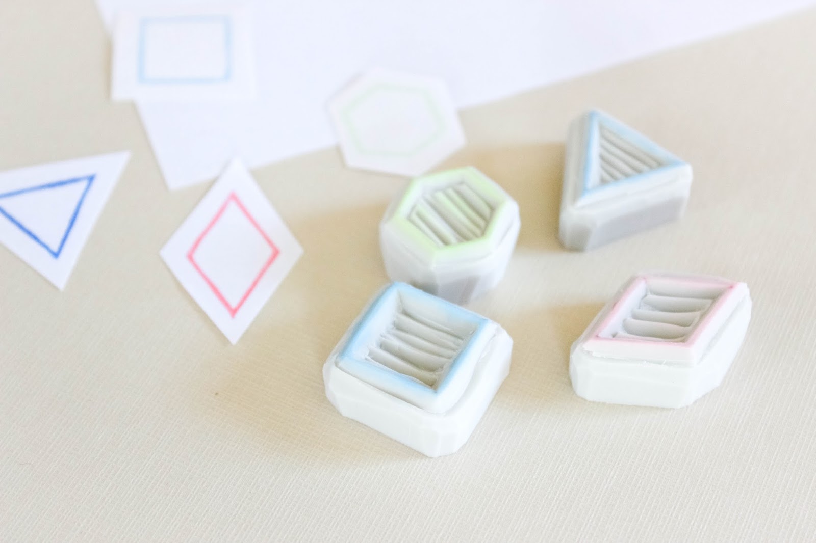 Geometric Shape Rubber Stamp Set by Coffeeblush