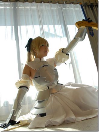 fate/unlimited codes cosplay - saber lily