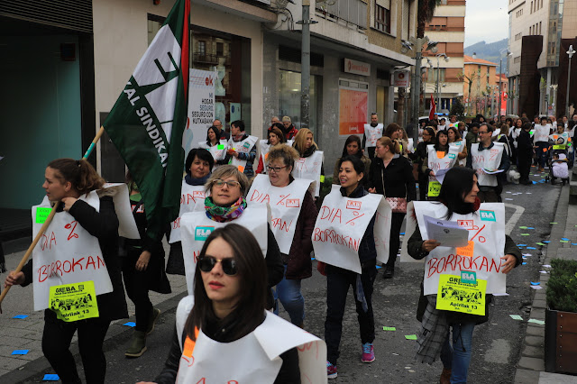 manifestaciónb trabajadoras de supermercados Dia