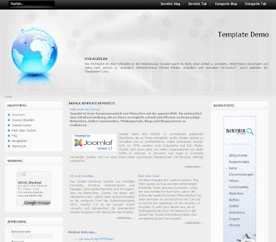 Siteground j15-146 (CrystalGlobe) - шаблон для Joomla 1.5