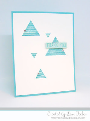 Triangle Thank You card-designed by Lori Tecler/Inking Aloud-stamps from Altenew