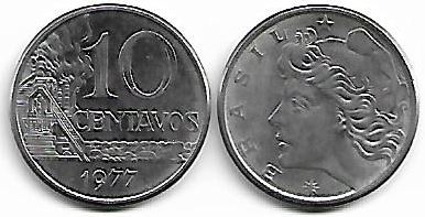 Moeda de 10 centavos, 1977
