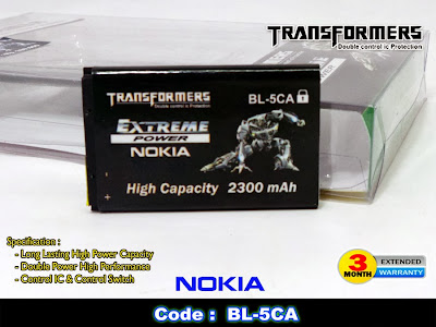 Baterai Nokia Double Power Transformer BL-5CA
