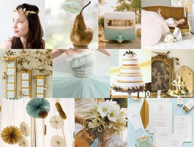 GOLD AND BLUE WEDDING