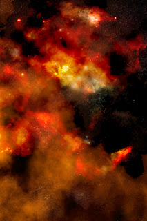 Red Galaxy iPhone Wallpaper