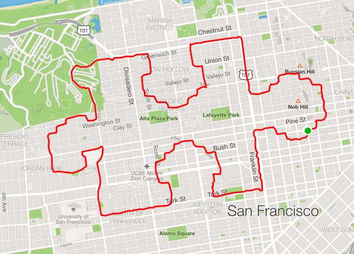 Runner From San Francisco Makes Creative Artworks With His Routes