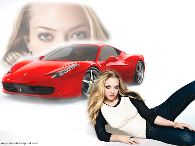 celebrity young blonde actress amanda seyfried hot sexy wallpaper Italian exotic cars