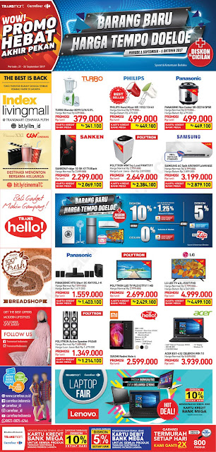 Promo carrefour elektronik minggu ini terbaru periode 21-24 September 2017