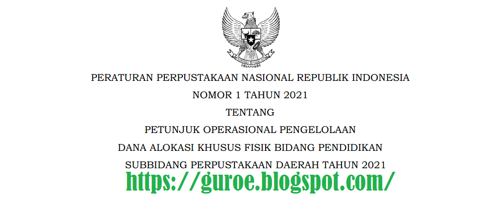 Juknis DAK Fisik Bidang Pendidikan Subbidang Perpustakaan Daerah Tahun 2021