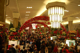 Christmas shopping crowds