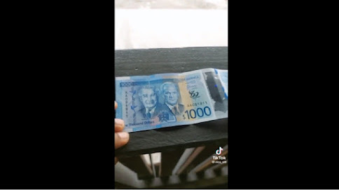 The faulty new $1,000 banknote that hit the spotlight on social media last week.