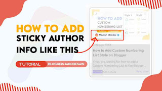 How To Add Thumbnail Sticky Author Info In Median Ui, Fletro, Imagz