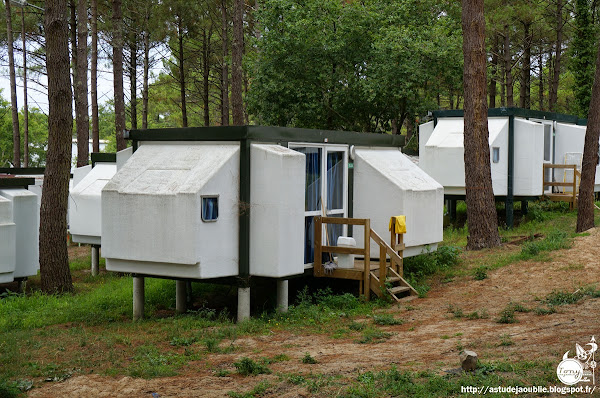 Lége-Cap-Ferret - Tétrodon - Habitat modulaire  Design: A.U.A (Atelier d'Urbaniste et d'Architecture) Jacques Berce, Enrique Ciriani, Michel Corajoud, Borja Huidobro, Georges Loiseau, Annie Tribel, Jean Tribel.  Constructeur: Groupe Barbot  Création: 1972 