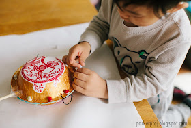 Ring in the New Year with this DIY Chinese Pellet Drum Kids Craft / Kids friendly craft to celebrate the Lunar New Year 2016, the Year of the Monkey.
