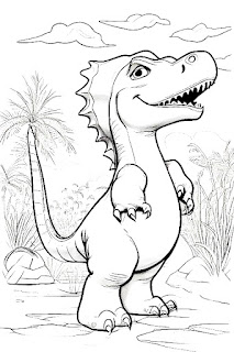 big t-rex coloring page