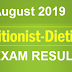 August 2019 Nutritionist Dietitian Board Exam Result