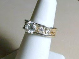 Unique custom diamond engagement ring made by Payne's Custom Jewelry