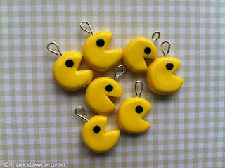 Kawaii Polymer Clay Pac Man Charm