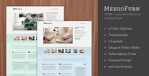 MeegoFurn. - Corporate Landing Page - Corporate Landing Pages