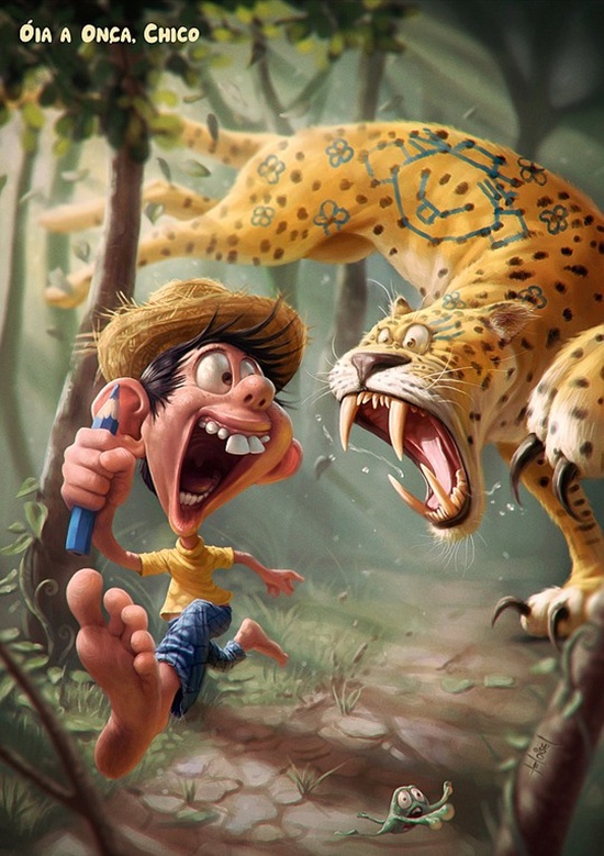 Digital art and painting with Tiago Hoisel. Besides the great collection of humorous illustrations that he has provided for us, Tiago also gives precious advice and shares interesting information in the below exclusive interview. Amazing creativity, detail and fun are the perfect words to describe his artwork. The humor and realism are perfectly combined to depict real life situations or imaginary scenarios meant to make the viewer laugh and want more!