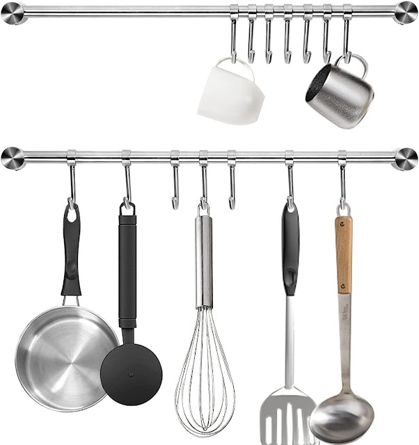 kitchen hanging bars with hooks