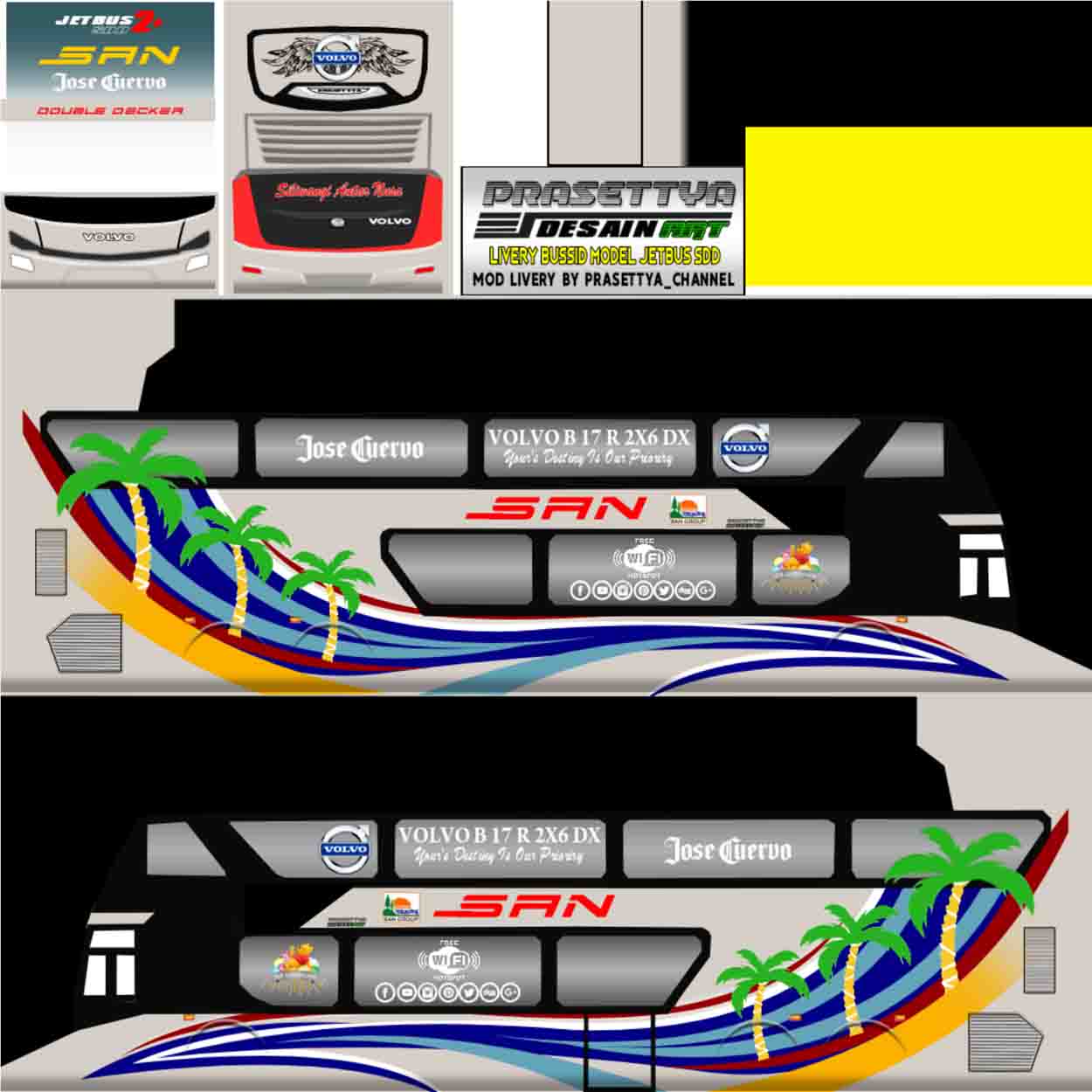 livery bussid san double decker