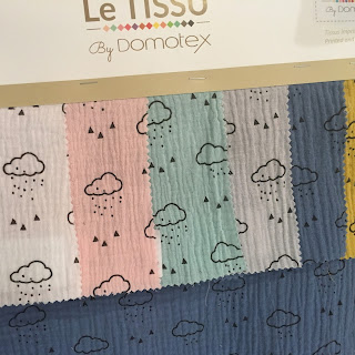 clouds and rain double gauze fabric, Le Tissu by Domotex