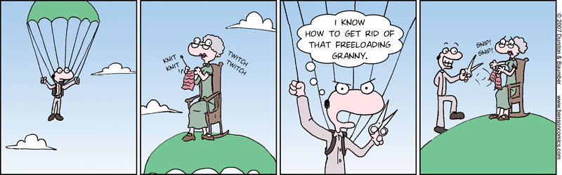 The granny in this strip is played by Madonna.