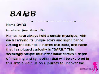 meaning of the name "BARB"