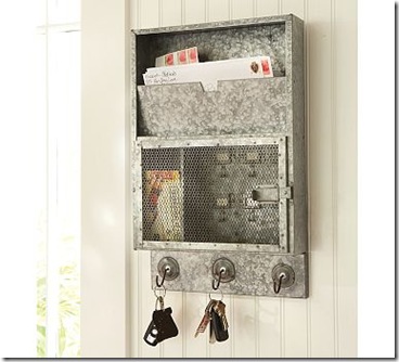 silver- pb galvanized metal key cabinet