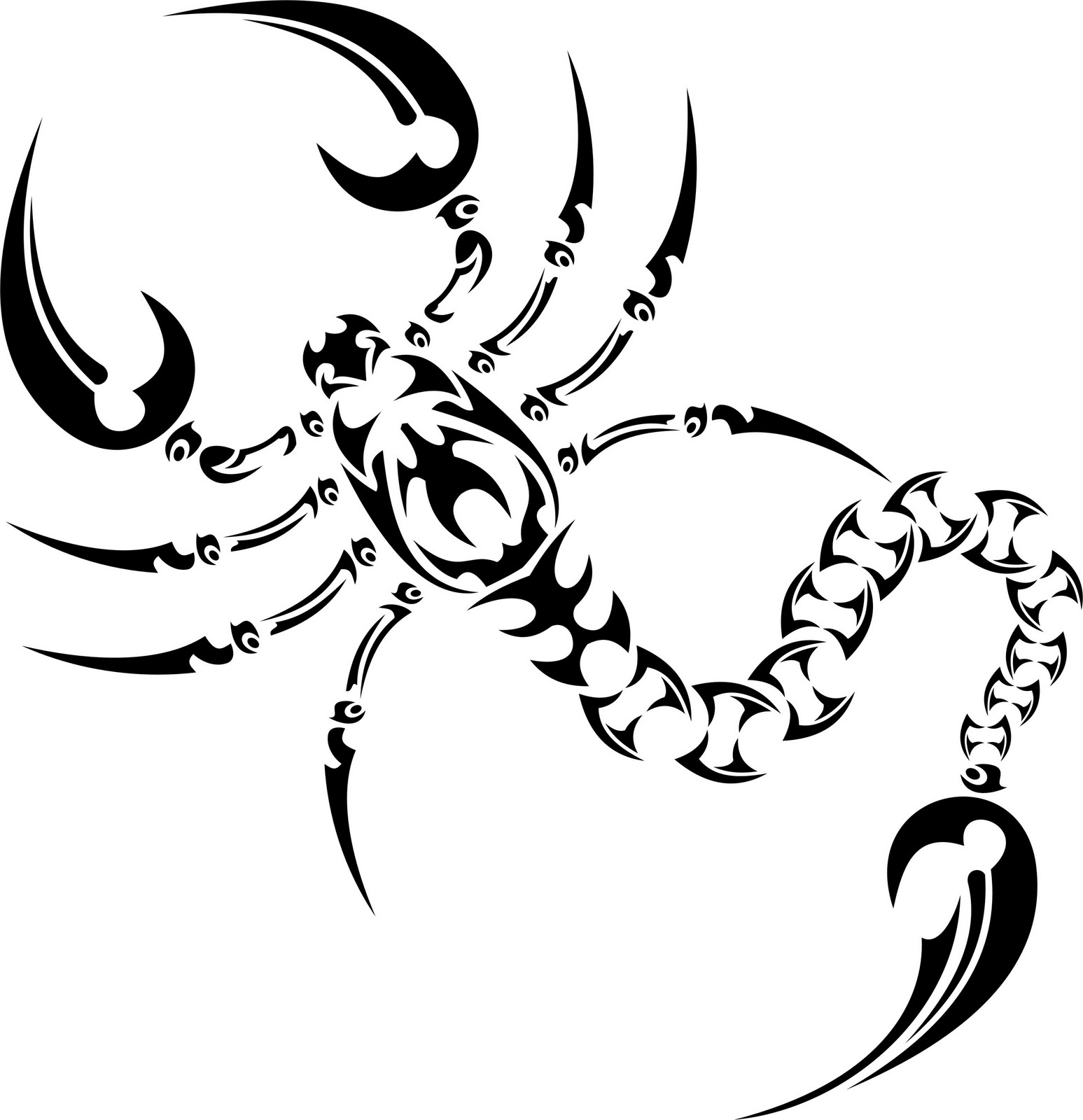 Tribal Scorpion Tattoo Designs