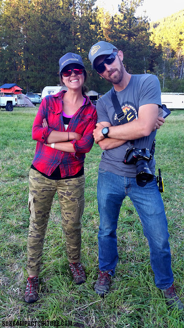 Rhonda Cahill from Exhibition Overland and Bryon Dorr from Exploring Elements strikin’ a pose.