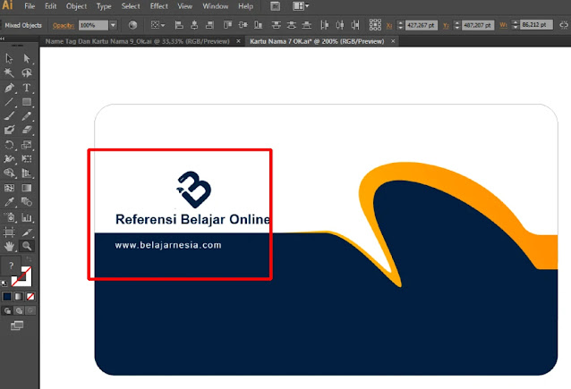 Kumpulan Kartu Nama  : Download Desain Kartu Nama Dengan Adobe Illustrator