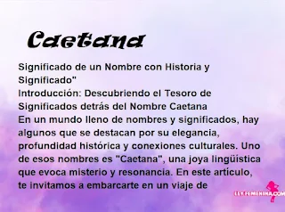 significado del nombre Caetana
