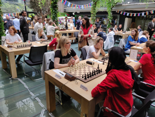 L'équipe de Monaco lors du Top 12 féminin des échecs disputé au Boston Consulting Group en 2022 - Photo © Echecs & Stratégie
