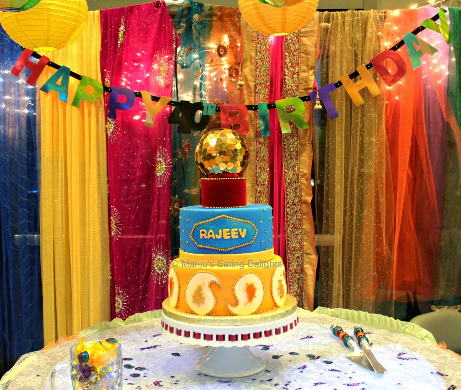 Manju s Eating Delights Bollywood  theme cake with Paisley 