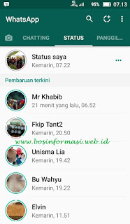 Cara melihat status teman di whatsapp versi terbaru