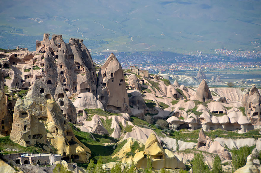  14 Crazy Hotels That Will Give You Serious Travel Goals - Fairy Chimney Hotel in Turkey is right in the middle of Cappadocia, famous for the tufa rock cones. In fact, portions of the hotel are actually carved from the cones themselves.