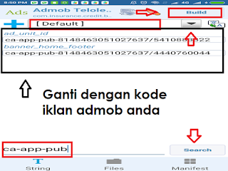 Cara ganti kode iklan admob di apk editor pro