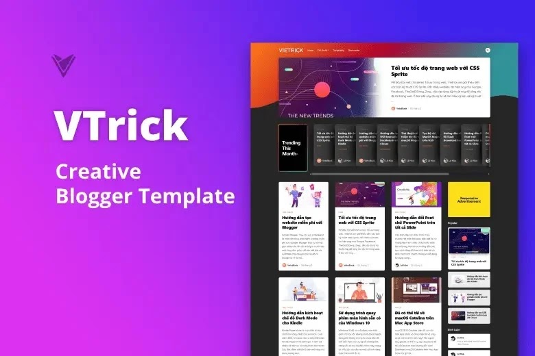 VTrick v1.5 Premium Blogger Template Free GDrive Link