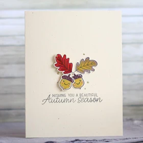 Sunny Studio Stamps: Beautiful Autumn Autumn Themed Customer Card by Svetlana Kondrakova