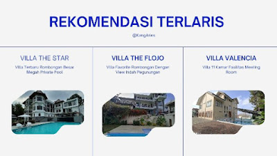 Price List Villa Rombongan Istana Bunga