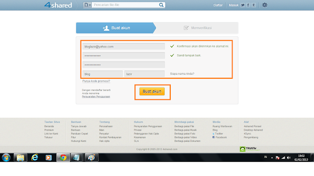 Cara Register di 4Shared.Com Terlengkap