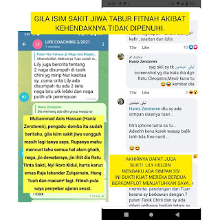 Haniz Zerstoren, Lily Heldin, Penunggang agama, psikik scammer, pemberontak kerajaan dan negara, jenayah cyberbully body shaming, cyberwar, cyber attack akidah, minda, jiwa, ruh, jiwa, nyawa, semangat, keluarga keturunan, Puteri Nur Cahaya, Cikgu ieta