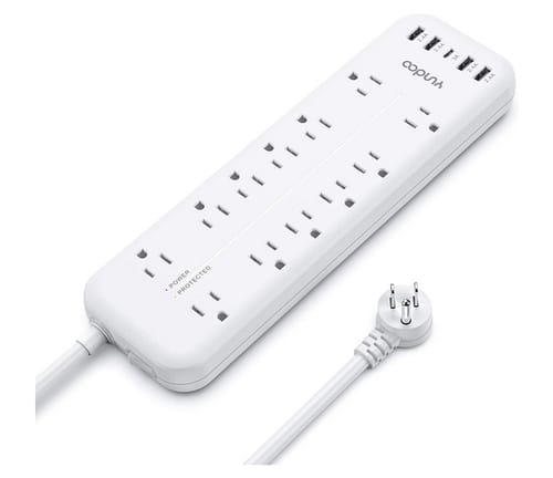 YUNDOO 12-Outlets Power Strip with Fast Charging USB