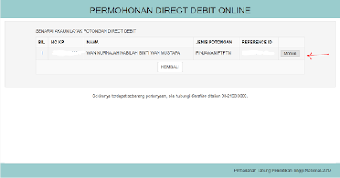 no pinjaman ptptn online